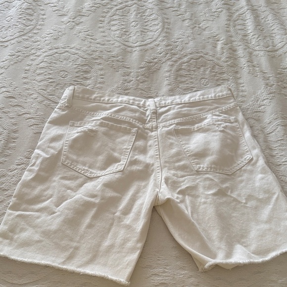 BNWOT White Distressed Denim Boyfriend Shorts by Mossimo - Picture 6 of 7